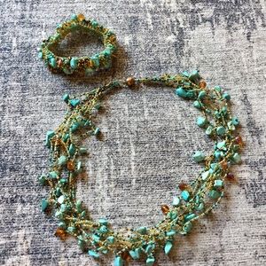 Bundle Beaded Magnetic Clasp Necklace & Bracelet